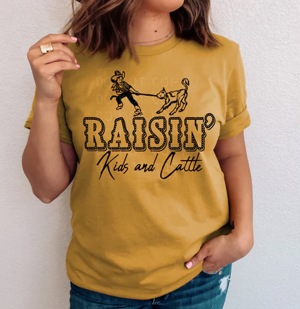 Raising Kids & Cattle Tshirt