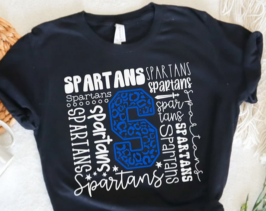 Spartans Typography Tshirt