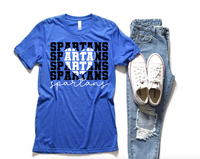 Spartans Stacked Heart Design Shirt