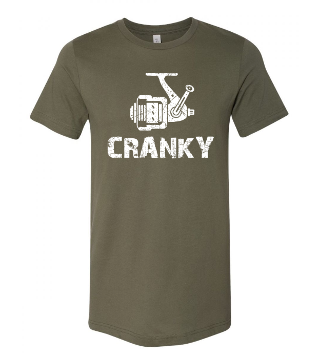Cranky Fishing T-Shirt: Funny Fisherman Tee for the Grumpy Angler